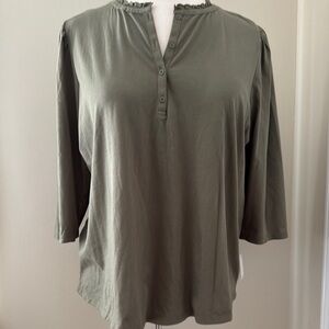 Talbots Ruffle Henley